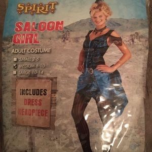 Saloon girl Halloween costume med